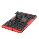 For Samsung Galaxy Tab A8.0 (2019) T295 / T290 Tire Texture TPU+PC Shockproof Case with Holder(Red)