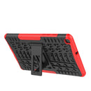 For Samsung Galaxy Tab A8.0 (2019) T295 / T290 Tire Texture TPU+PC Shockproof Case with Holder(Red)