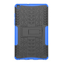 For Samsung Galaxy Tab A8.0 (2019) T295 / T290 Tire Texture TPU+PC Shockproof Case with Holder(Blue)