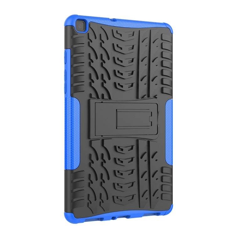 For Samsung Galaxy Tab A8.0 (2019) T295 / T290 Tire Texture TPU+PC Shockproof Case with Holder(Blue)