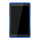 For Samsung Galaxy Tab A8.0 (2019) T295 / T290 Tire Texture TPU+PC Shockproof Case with Holder(Blue)
