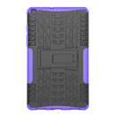 For Samsung Galaxy Tab A8.0 (2019) T295 / T290 Tire Texture TPU+PC Shockproof Case with Holder(Purple)