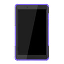 For Samsung Galaxy Tab A8.0 (2019) T295 / T290 Tire Texture TPU+PC Shockproof Case with Holder(Purple)