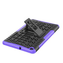 For Samsung Galaxy Tab A8.0 (2019) T295 / T290 Tire Texture TPU+PC Shockproof Case with Holder(Purple)