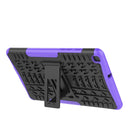 For Samsung Galaxy Tab A8.0 (2019) T295 / T290 Tire Texture TPU+PC Shockproof Case with Holder(Purple)