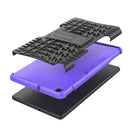 For Samsung Galaxy Tab A8.0 (2019) T295 / T290 Tire Texture TPU+PC Shockproof Case with Holder(Purple)