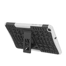 For Samsung Galaxy Tab A8.0 (2019) T295 / T290 Tire Texture TPU+PC Shockproof Case with Holder(White)
