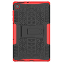 For Lenovo Tab M10 HD Gen 2 (TB-X306F) Tire Texture TPU+PC Shockproof Case with Holder(Red)
