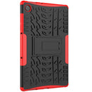 For Lenovo Tab M10 HD Gen 2 (TB-X306F) Tire Texture TPU+PC Shockproof Case with Holder(Red)