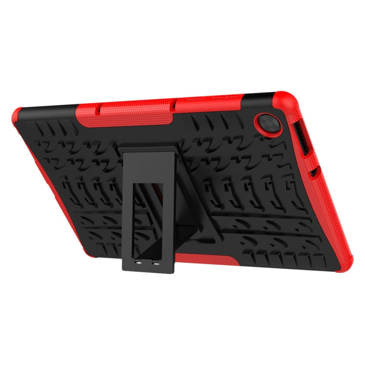 For Lenovo Tab M10 HD Gen 2 (TB-X306F) Tire Texture TPU+PC Shockproof Case with Holder(Red)