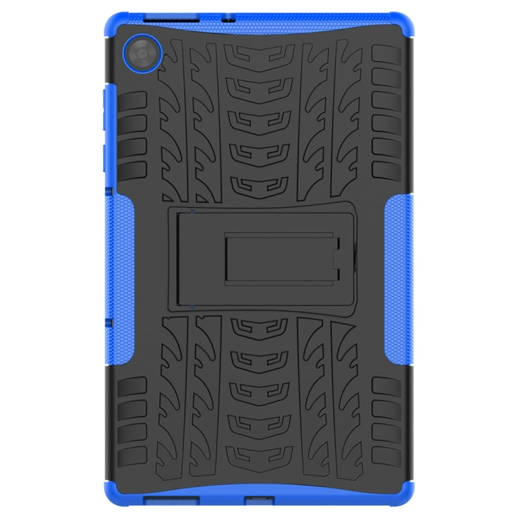 For Lenovo Tab M10 HD Gen 2 (TB-X306F) Tire Texture TPU+PC Shockproof Case with Holder(Blue)