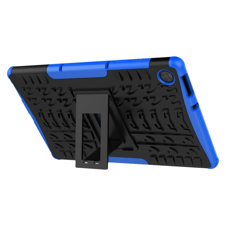 For Lenovo Tab M10 HD Gen 2 (TB-X306F) Tire Texture TPU+PC Shockproof Case with Holder(Blue)