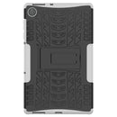 For Lenovo Tab M10 HD Gen 2 (TB-X306F) Tire Texture TPU+PC Shockproof Case with Holder(White)