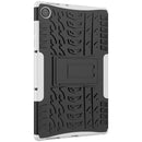 For Lenovo Tab M10 HD Gen 2 (TB-X306F) Tire Texture TPU+PC Shockproof Case with Holder(White)