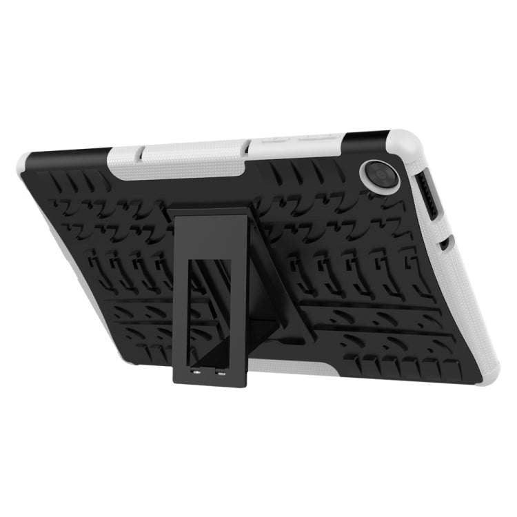 For Lenovo Tab M10 HD Gen 2 (TB-X306F) Tire Texture TPU+PC Shockproof Case with Holder(White)
