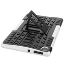 For Lenovo Tab M10 HD Gen 2 (TB-X306F) Tire Texture TPU+PC Shockproof Case with Holder(White)
