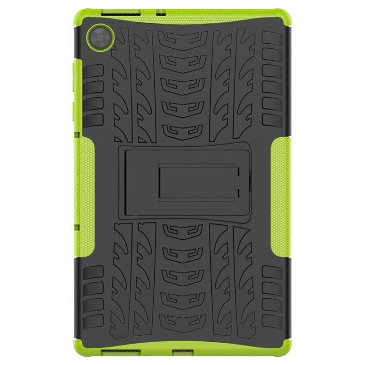 For Lenovo Tab M10 HD Gen 2 (TB-X306F) Tire Texture TPU+PC Shockproof Case with Holder(Green)