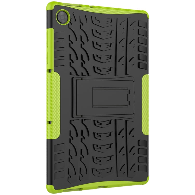 For Lenovo Tab M10 HD Gen 2 (TB-X306F) Tire Texture TPU+PC Shockproof Case with Holder(Green)