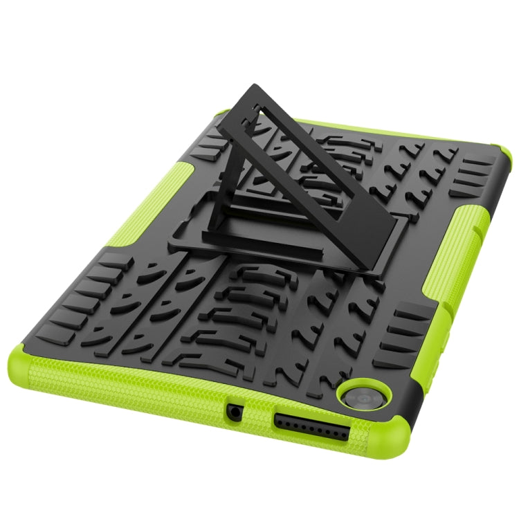 For Lenovo Tab M10 HD Gen 2 (TB-X306F) Tire Texture TPU+PC Shockproof Case with Holder(Green)