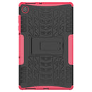 For Lenovo Tab M10 HD Gen 2 (TB-X306F) Tire Texture TPU+PC Shockproof Case with Holder(Pink)