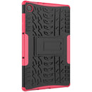 For Lenovo Tab M10 HD Gen 2 (TB-X306F) Tire Texture TPU+PC Shockproof Case with Holder(Pink)