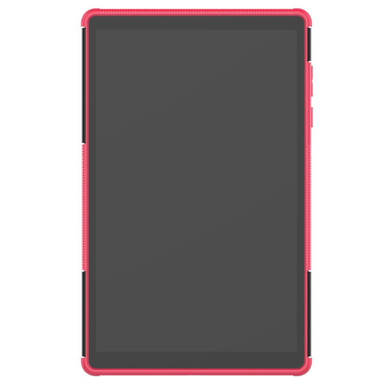 For Lenovo Tab M10 HD Gen 2 (TB-X306F) Tire Texture TPU+PC Shockproof Case with Holder(Pink)