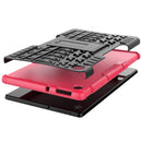 For Lenovo Tab M10 HD Gen 2 (TB-X306F) Tire Texture TPU+PC Shockproof Case with Holder(Pink)