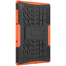 For Lenovo Tab M10 HD Gen 2 (TB-X306F) Tire Texture TPU+PC Shockproof Case with Holder(Orange)