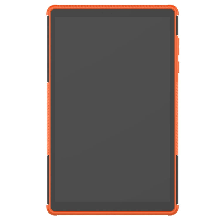 For Lenovo Tab M10 HD Gen 2 (TB-X306F) Tire Texture TPU+PC Shockproof Case with Holder(Orange)