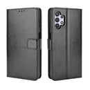 For Samsung Galaxy A32 5G Retro Crazy Horse Texture Horizontal Flip Leather Case with Holder & Card Slots & Lanyard(Black)