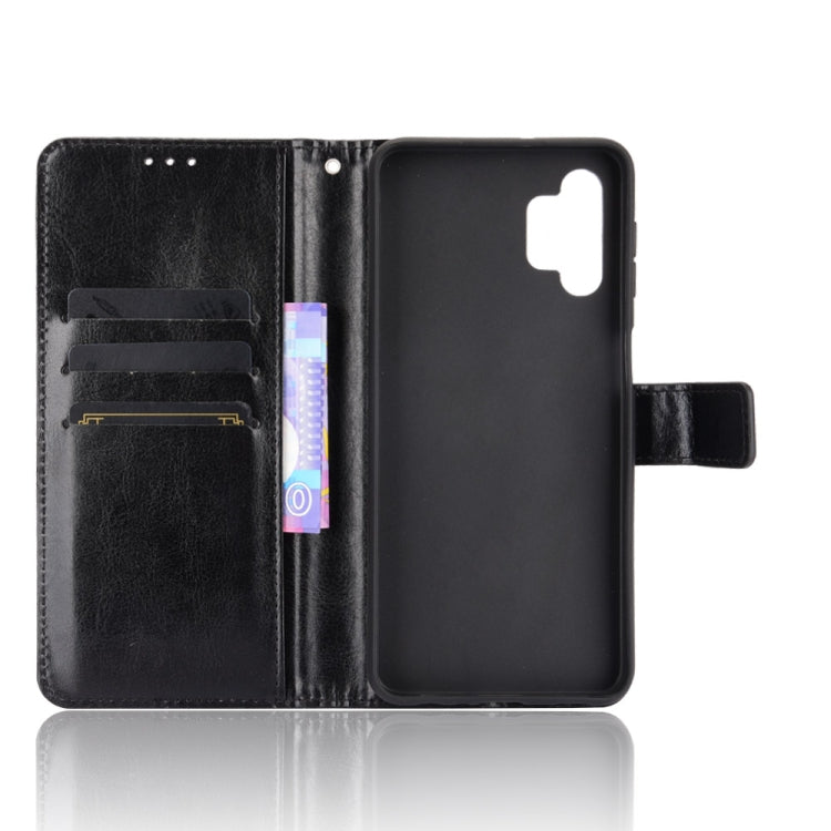 For Samsung Galaxy A32 5G Retro Crazy Horse Texture Horizontal Flip Leather Case with Holder & Card Slots & Lanyard(Black)