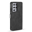 For Samsung Galaxy S21 Ultra 5G DG.MING Retro Oil Side Horizontal Flip Case with Holder & Card Slots & Wallet(Black)