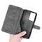 For Samsung Galaxy S21 Ultra 5G DG.MING Retro Oil Side Horizontal Flip Case with Holder & Card Slots & Wallet(Grey)
