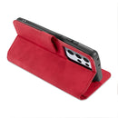 For Samsung Galaxy S21 Ultra 5G DG.MING Retro Oil Side Horizontal Flip Case with Holder & Card Slots & Wallet(Red)