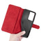 For Samsung Galaxy S21 Ultra 5G DG.MING Retro Oil Side Horizontal Flip Case with Holder & Card Slots & Wallet(Red)