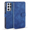 For Samsung Galaxy S21 Ultra 5G DG.MING Retro Oil Side Horizontal Flip Case with Holder & Card Slots & Wallet(Blue)