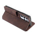 For Samsung Galaxy S21 Ultra 5G DG.MING Retro Oil Side Horizontal Flip Case with Holder & Card Slots & Wallet(Coffee)