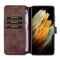 For Samsung Galaxy S21 Ultra 5G DG.MING Retro Oil Side Horizontal Flip Case with Holder & Card Slots & Wallet(Coffee)