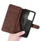 For Samsung Galaxy S21 Ultra 5G DG.MING Retro Oil Side Horizontal Flip Case with Holder & Card Slots & Wallet(Coffee)