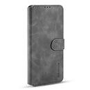 For Samsung Galaxy S21 5G DG.MING Retro Oil Side Horizontal Flip Case with Holder & Card Slots & Wallet(Grey)