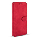 For Samsung Galaxy S21 5G DG.MING Retro Oil Side Horizontal Flip Case with Holder & Card Slots & Wallet(Red)