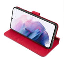 For Samsung Galaxy S21 5G DG.MING Retro Oil Side Horizontal Flip Case with Holder & Card Slots & Wallet(Red)