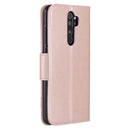 For Xiaomi Redmi Note 8 Pro Two Butterflies Embossing Pattern Horizontal Flip Leather Case with Holder & Card Slot & Wallet & Lanyard(Gold)