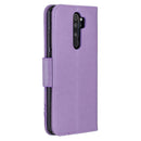 For Xiaomi Redmi Note 8 Pro Two Butterflies Embossing Pattern Horizontal Flip Leather Case with Holder & Card Slot & Wallet & Lanyard(Purple)