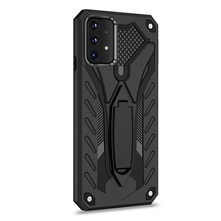 For Samsung Galaxy A52 5G / 4G Shockproof TPU + PC Protective Case with Holder(Black)