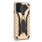 For Samsung Galaxy A52 5G / 4G Shockproof TPU + PC Protective Case with Holder(Gold)