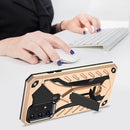 For Samsung Galaxy A52 5G / 4G Shockproof TPU + PC Protective Case with Holder(Gold)