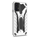 For Samsung Galaxy A52 5G / 4G Shockproof TPU + PC Protective Case with Holder(Silver)