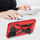 For Samsung Galaxy A72 5G / 4G Shockproof TPU + PC Protective Case with Holder(Red)