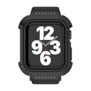 TPU Integrated Fuel Injection Watch Band For Apple Watch Series 7 41mm / 6 & SE & 5 & 4 40mm / 3 & 2 & 1 38mm(Black)